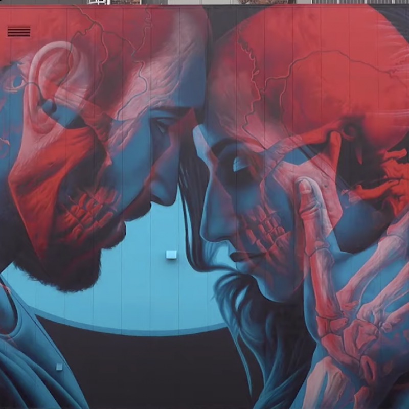 Street Art Has Two Paintings Hidden In One