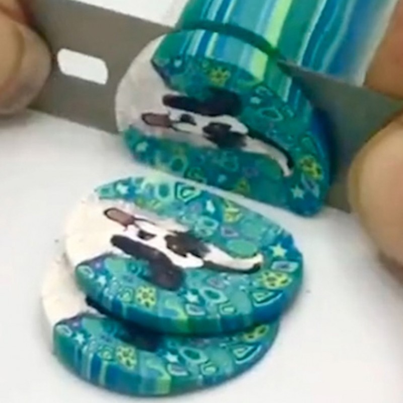 Artist Makes Clay Beads With Animal Prints Inside